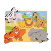 Bigjigs Toys Vkládací puzzle safari