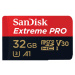 SanDisk Micro SDXC karta 32GB Extreme PRO (100MB/s, Class 10 UHS-I V30) + adaptér