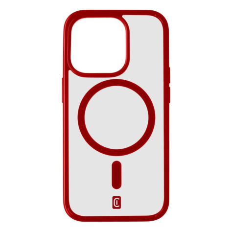 Cellularline POP MAG zadní kryt s MagSafe Apple iPhone 15 Pro Max čirý/červený