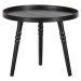 Černý odkládací stolek WOOOD Ponto, ø 55 cm