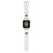 Řemínek Karl Lagerfeld Karl and Choupette pro Apple Watch 38/40mm, bílá