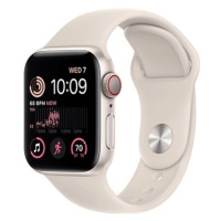 Apple Watch SE (2022) 40mm Cellular Hvězdně bílý hliník s hvězdně bílým sportovním řemínkem