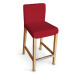 Dekoria Potah na barovou židli Hendriksdal , krátký, tmavě červená , potah na židli Hendriksdal 