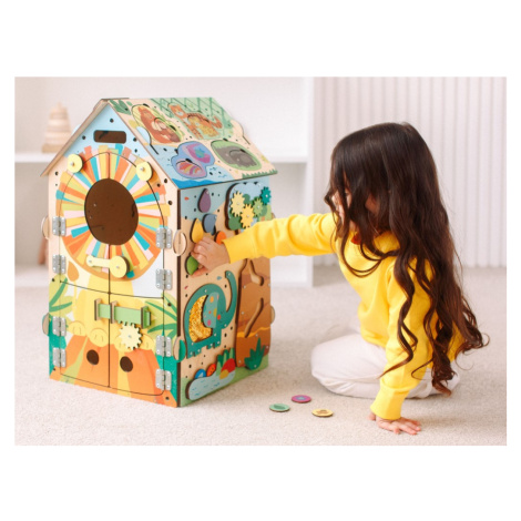 eliNeli Svítící activity board domeček - Safari se lvem (poškozená krabice)