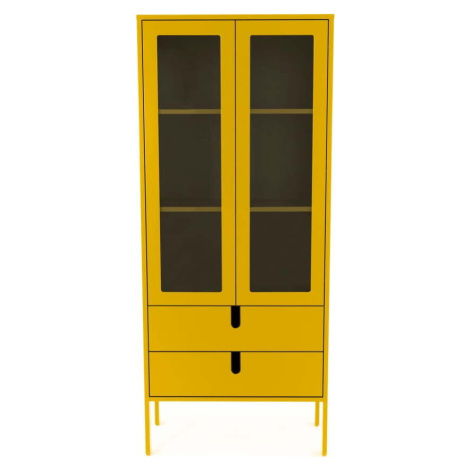 Žlutá vitrína Tenzo Uno, šířka 76 cm
