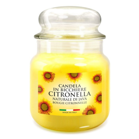 Petali Citronella vonná svíčka ve skle s víčkem - hoření 65h