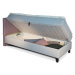 New Design Čalouněná postel NOVO s čely | levá s topperem Extra Rozměr: 80 x 200 cm