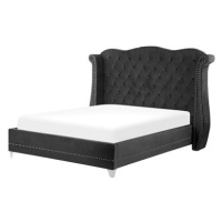 BELIANI postel AYETTE 160 × 200 cm, sametová, černá