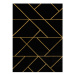 Dywany Łuszczów Kusový koberec Emerald geometric 1012 black and gold - 120x170 cm