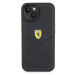 Ferrari hard silikonové pouzdro iPhone 15 6.1" black Quilted Metal Logo