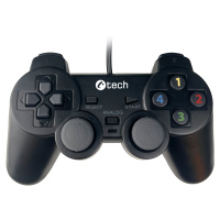 Gamepad C-TECH Callon pro PC/PS3, 2x analog, X-input, vibrační, 1,8m kabel, USB