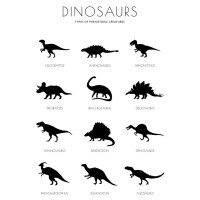 Ilustrace Dinosaurs, Martina Pavlova, (30 x 40 cm)