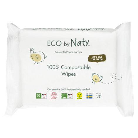 NATY Dětské vlhčené hygienické ubrousky 20 ks Eco by Naty