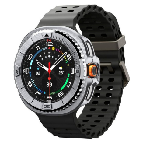 Spigen Bezel Tune Pro (Pilot) kroužek Samsung Galaxy Watch8 Classic 46mm stříbrný