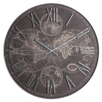 Nástěnné hodiny IRON šedá Ø 60 cm Mybesthome