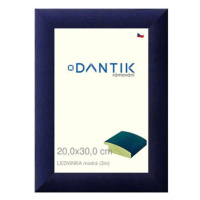 DANTIK rámeček 20 × 30, LEDVINKA modrý sklo čiré