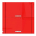 Horní kuchyňská skříňka Rose 60GU, 60 cm, červený lesk