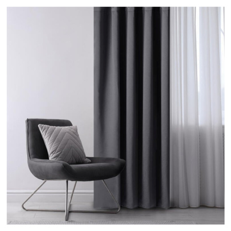 Zatemňovací závěs blackout RESTILO grafitový 140 x 245 cm sada 2 ks decoDoma