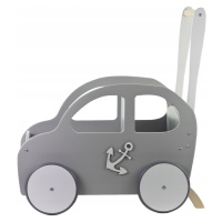 Tuptus Dřevěné auto pro kluky / chodítko šedá