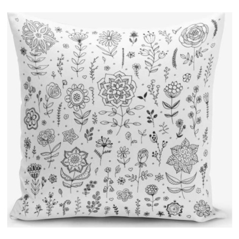 Povlak na polštář s příměsí bavlny Minimalist Cushion Covers Flower, 45 x 45 cm
