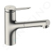 Hansgrohe 74803800 - Dřezová baterie 150, s výsuvnou sprškou, sBox lite, vzhled nerezu