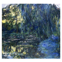 Obrazová reprodukce View of the Lilypond with Willow, c.1917-1919, Monet, Claude, 40 × 40 cm