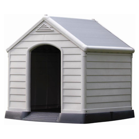 89633 Curver Bouda pro psy Dog House šedá, 95 x 99 x 99 cm