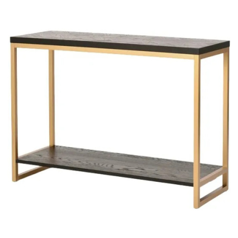 LivinHill Konzolový stolek Seville 110 cm z masivu černý/zlatý