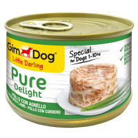 GimDog Little Darling Pure Delight s kuřecím a jehněčím masem 6 × 150 g