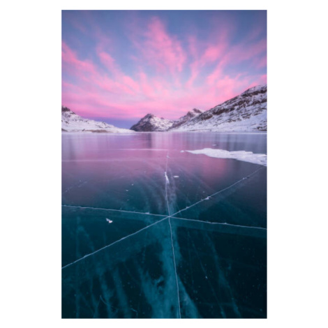 Umělecká fotografie Frozen Lake Bianco, Bernina Pass, Switzerland, Roberto Moiola / Sysaworld, (