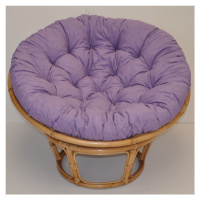 Papasan DIAS — ratan, látka, ⌀115 cm, medová / více barev Fialový melír