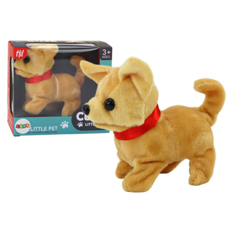 mamido  Interaktivní plyšový pejsek chodí a štěká béžový
