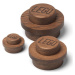Sada 3 nástěnných háčků z tmavě mořeného dubového dřeva LEGO® Wood