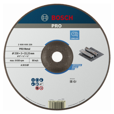 BOSCH 230mm řezný kotouč na kov PRO Metal 230 x 22,23 x 3,0 mm / A 30 S BF