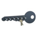 ZELLER Věšák na klíče nástěnný motiv klíč, šedý 35 × 4 × 12 cm