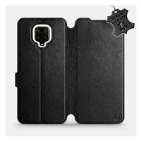 Flip pouzdro na mobil Xiaomi Redmi Note 9 Pro - Černé - kožené - Black Leather