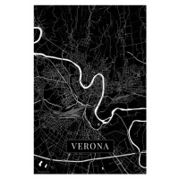 Mapa Verona black, (26.7 x 40 cm)
