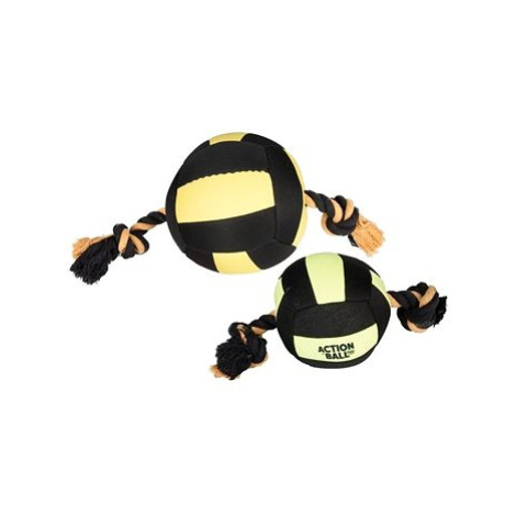 Karlie hračka akční balón černý/žlutý 13 cm