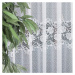 Dekorační vzorovaná záclona na žabky DEMETRIA LONG bílá 300x250 cm (cena za 1 kus dlouhé záclony