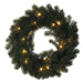 EMOS LED vánoční věnec, 40 cm, 2x AA, vnitřní, teplá bílá, časovač DCTW05