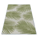 Šňůrkový koberec Bahama 3D listy, zelený