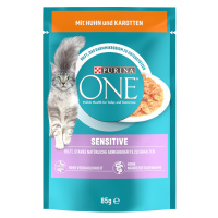 PURINA ONE Sensitive - s kuřecím a mrkví 52 x 85 g