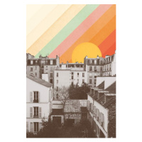 Obrazová reprodukce Rainbow Sky Above Paris, 2020, Bodart, Florent, 26.7 × 40 cm