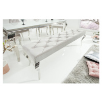 Estila Luxusní čalouněná lavice Modern Barock stříbrná