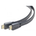 PREMIUMCORD HDMI High Speed + Ethernet plochý kabel, zlacené konektory, 2m