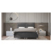 SFAB Kontinentální čalouněná postel ALBA (160x200 cm) Barva látky: MONOLITH 77