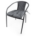 Zahradní prošívaný podsedák na židli TRENTO color 02 antracit/tmavě šedá 42x42 cm Mybesthome