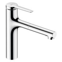 Dřezová baterie Hansgrohe Zesis s vytahovací sprškou, 2 proudy chrom 74801000