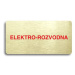 Accept Piktogram "ELEKTRO-ROZVODNA" (160 × 80 mm) (zlatá tabulka - barevný tisk bez rámečku)