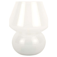 Bílá LED stolní lampa se skleněným stínidlem (výška 20 cm) Vintage – Leitmotiv